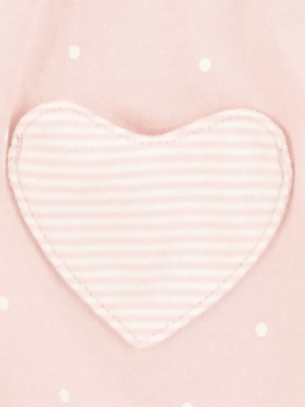 NWT Carter's Sweet Baby Girl Heart Pocket Romper - Pink/White - 6 Months - Picture 7 of 10